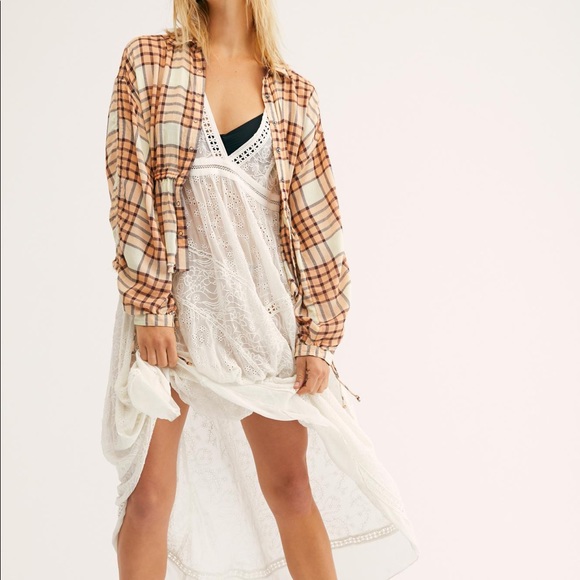 Free People Tops - Free People pacific dawn plaid shirt NWT